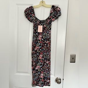 Missguided floral maxi dress